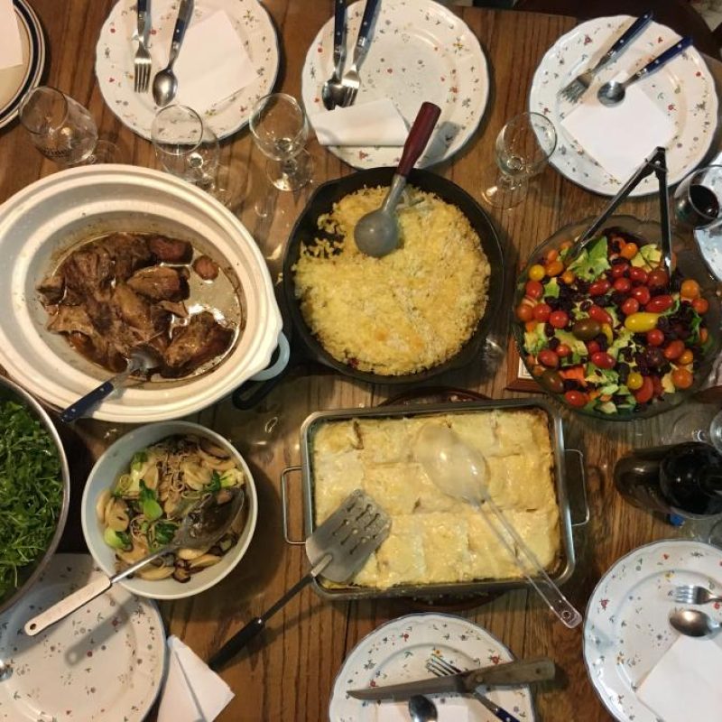 dinner on the table